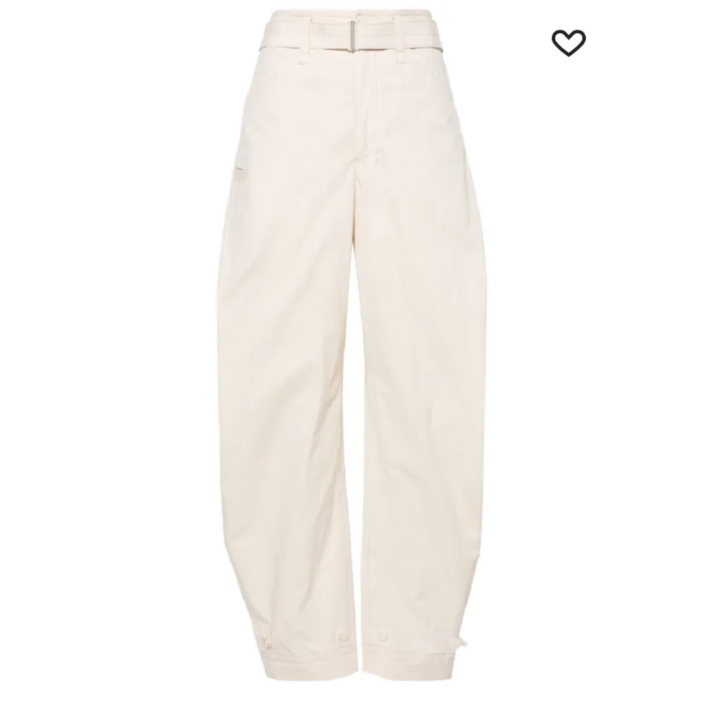 LEMAIRE belted tapered-leg trousers